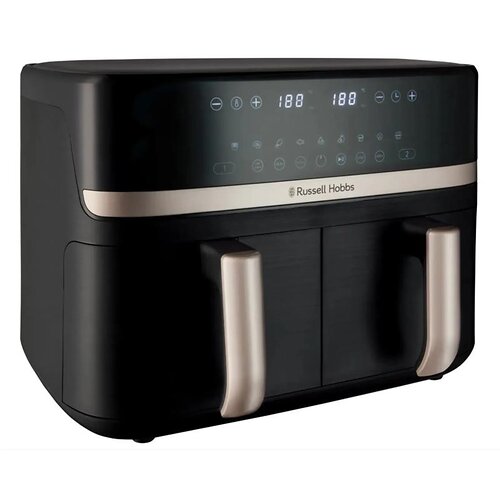 Мультипіч Russell Hobbs Satis Fry DualBaske 2800Вт, чаша-4.5/4.5л, сенсорне управл., 9 авто. программ, пластик, чорний