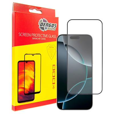Защитное стекло Dengos для Apple iPhone 16 Pro Black Full Glue (TGFG-367) Защитное стекло Dengos для Apple iPhone 16 Pro Black Full Glue (TGFG-367)