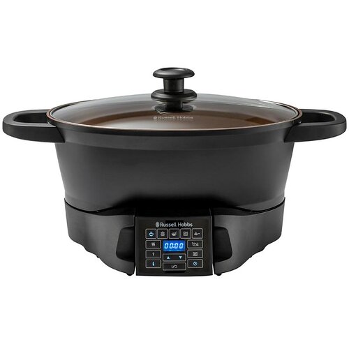 Мультиварка Russell Hobbs GoodToGo, 1000Вт, чаша-6.5л, електронне керув., знімна кришка, кераміка, чорний