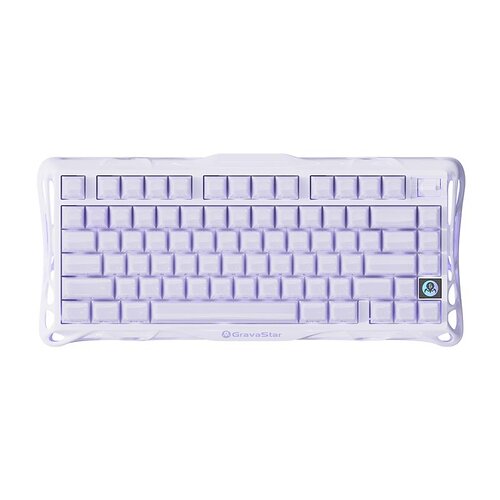 Клавіатура механічна GravaStar Mercury K1 80keys, GravaStar x Kailh Cheery Pink, EN, BT/WL/USB, Lavender Purple