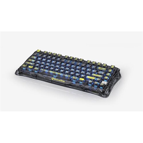 Клавіатура механічна GravaStar Mercury K1 Lite 80keys, GravaStar x BSUN Grey, BT/WL/USB, чорний