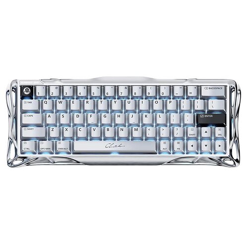 Клавіатура магнітна GravaStar Mercury V60 Pro 60keys, GravaStar Blackcore, USB-A, 8k, RGB, Chrome Silver