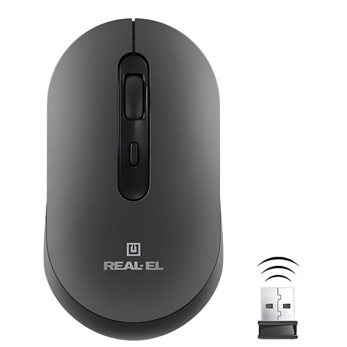 Беспроводная мышь REAL-EL RM-470W Dark Gray