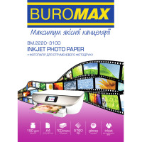 Фотопапір Buromax глянцевий 150г/м2 А4, 100арк (BM.2220-3100) Фотопапір Buromax глянцевий 150г/м2 А4, 100арк (BM.2220-3100)
