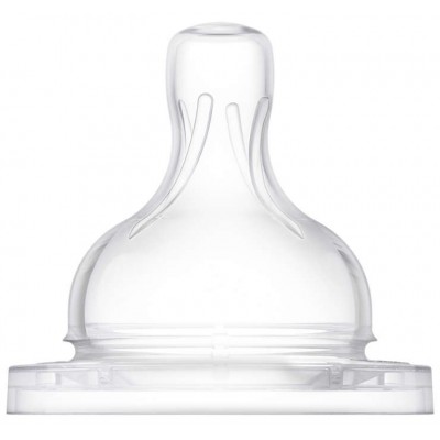 Соска Avent силіконова Classic+ швидкий потік 2шт 6+