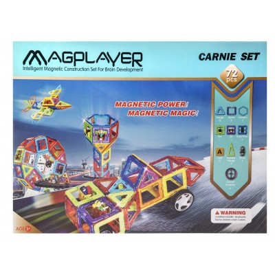 Конструктор Magplayer магнітний набір 72ел