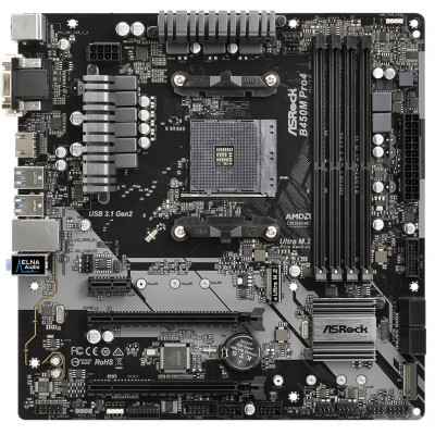 Материнcька плата ASRock B450M_PRO4 sAM4 B450 4xDDR4, M.2, HDMI-DVI-VGA, mATX