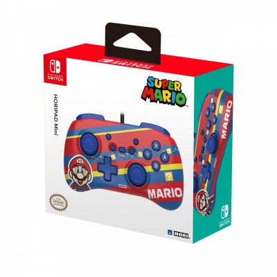 Геймпад дротовий Horipad Mini (Mario) для Nintendo Switch, Red/Blue
