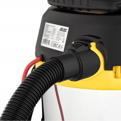 Пилосос професійний 2E PowerClean 20S 1200Вт 17кПа контейнер 20л розетка 220В/2000Вт вологе/сухе прибирання функція повітродувки IPX4 5.6кг
