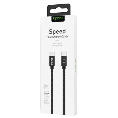 Дата кабель USB Type-C to Type-C 1.0m Speed T-CC811 Black T-PHOX (T-CC811 Black)