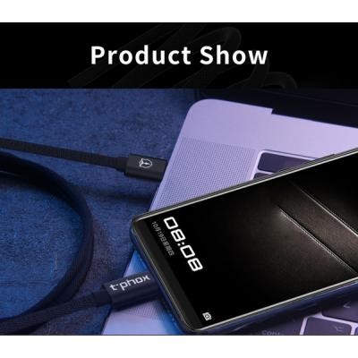 Дата кабель USB Type-C to Type-C 1.0m Speed T-CC811 Black T-PHOX (T-CC811 Black)