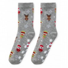 Шкарпетки Bross махрові з оленями (23394-8-gray) Шкарпетки Bross махрові з оленями (23394-8-gray)
