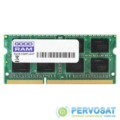 Модуль памяти для ноутбука SoDIMM DDR3 4GB 1600 MHz GOODRAM (GR1600S364L11S/4G)