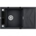 Мийка кухонна Deante Magnetic, граніт, прямокутник, з крилом, 820х500х219мм, чаша - 1, накладна, металічний графіт
