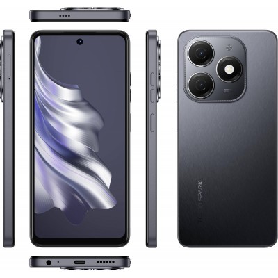 Смартфон TECNO Spark 20 (KJ5n) 6.56" 8/256ГБ, 2SIM, 5000мА•год, Gravity Black