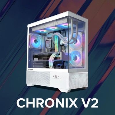 Корпус Zalman Chronix V2 без БЖ, 1xUSB3.0, 1xUSB2.0, 1x Type C, 2x120мм ARGB Reverse, 4x120мм ARGB, VGA 410мм, LCS ready, TG Side/Front Panel, ATX, білий Корпус Zalman Chronix V2 без БЖ, 1xUSB3.0, 1xUSB2.0, 1x Type C, 2x120мм ARGB Reverse, 4x120мм ARGB, VGA 410мм, LCS ready, TG Side/Front Panel, ATX, білий
