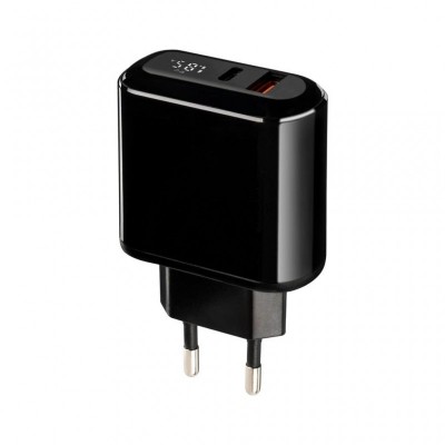 Зарядний пристрій Gelius Pro Zion QC3.0 PD2.0 18W with LCD GP-HC010 1USB(3А) + 1USB T (00000082306)