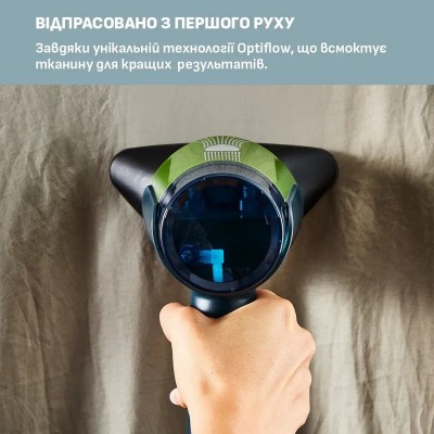 Відпарювач Tefal компактний AeroSteam, 1400Вт, 100мл, постійна пара - 20гр, чорно-зелений