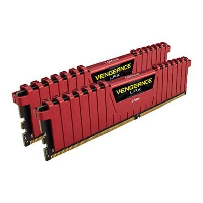 Модуль пам'яті для комп'ютера DDR4 16GB (2x8GB) 3000 MHz Vengeance LPX Red CORSAIR (CMK16GX4M2B3000C15R)