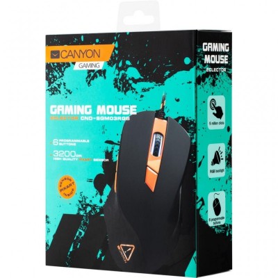 Мишка CANYON Eclector USB Black (CND-SGM03RGB)