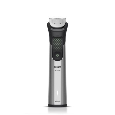 Тример Philips Series 9000, для бороди, голови та тіла, насадок-15, OneBlade в компл., сталь, сірий Тример Philips Series 9000, для бороди, голови та тіла, насадок-15, OneBlade в компл., сталь, сірий
