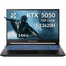 Ноутбук Dream Machines RG5050-15 15.6FHD IPS, Intel i7-13620H, 32GB, F1TB, NVD5050-8, DOS, чорний