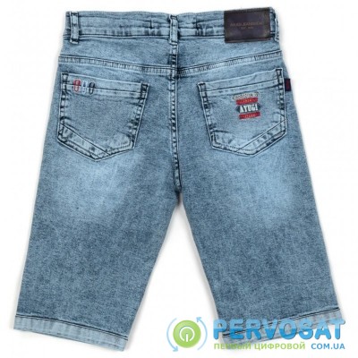Шорты A-Yugi джинсовые с потертостями (5261-152B-blue)