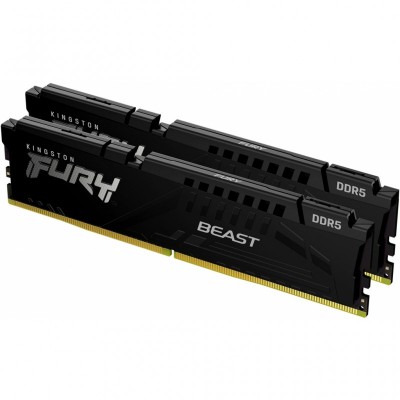 Пам'ять до ПК Kingston DDR5 5200 32GB KIT (16GBx2) FURY Beast Black