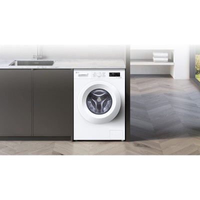 Пральна машина LG фронтальна, 7кг, 1200, A, 44см, дисплей, пара, інвертор, білий