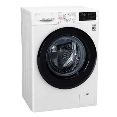 Пральна машина з фронт. завант. LG F2J5HS6W, 7кг, 1200, A+++-10%, Пара, глибина 45см, Дисплей, Білий