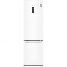 Холодильник с нижн. мороз. камерою LG GA-B509SQSM, 203х68х60см, 2 дв., Холод.відд. - 277л, Мороз. відд. - 107л, A++, NF, Інв., Зовнішній дисплей, Білий