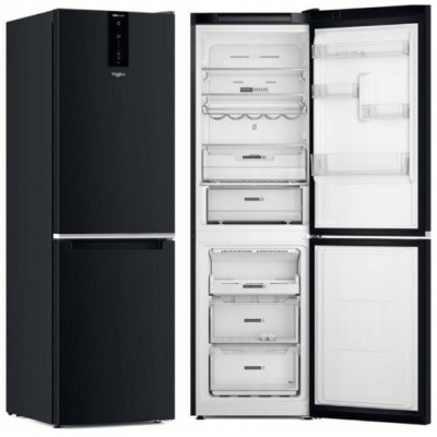 Холодильник Whirlpool з нижн. мороз., 191x60х68, холод.відд.-231л, мороз.відд.-104л, 2дв., А++, NF, інв., дисплей, зона нульова, чорний