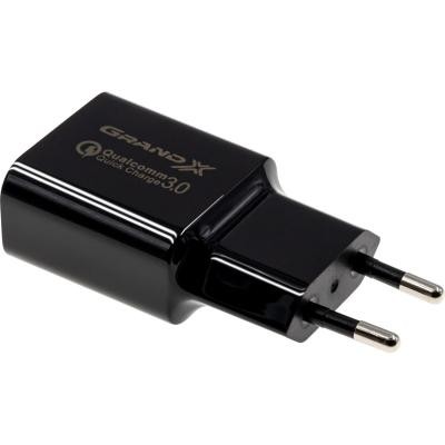 Зарядний пристрій Grand-X QС3.0 + cable USB -> micro USB, Cu, 1m (CH-350BM)