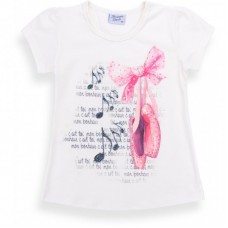 Футболка дитяча Breeze з нотками і балетками (8795-116G-cream) Футболка дитяча Breeze з нотками і балетками (8795-116G-cream)