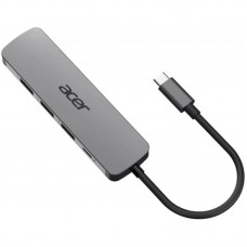 Хаб Acer 5in1 USB-С > 3xUSB-A3.0/HDMI/USB-C, 0.15м, сірий