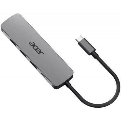 Хаб Acer 5in1 USB-С > 3xUSB-A3.0/HDMI/USB-C, 0.15м, сірий
