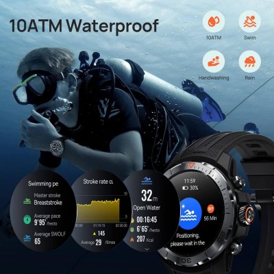 Смарт-годинник Mibro GS Explorer 48мм, 1.32", 466x466, AMOLED, BT 5.3, Dual-band GPS, 10 ATM, пісочно-білий