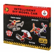Конструктор металевий Same Toy Inteligent DIY Model Car 3в1 117 ел. 58042Ut Конструктор металевий Same Toy Inteligent DIY Model Car 3в1 117 ел. 58042Ut