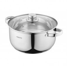 Каструля Ardesto Gemini Gourmet, скляна кришка, 5.2 л, нержавіюча сталь Каструля Ardesto Gemini Gourmet, скляна кришка, 5.2 л, нержавіюча сталь