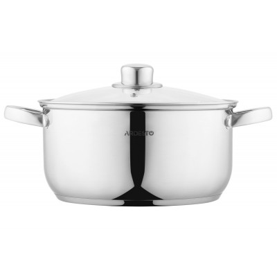 Каструля Ardesto Gemini Gourmet, скляна кришка, 5.2 л, нержавіюча сталь