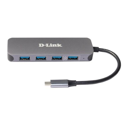 USB-Концентратор D-Link DUB-2340 3xUSB3.0, 1xUSB3.0 (Швидка зарядка), 1xUSB-C/PD, USB-C
