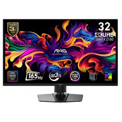 Монітор MSI 31.5" MAG 322UP-E16 2xHDMI, DP, USB-C, Audio, QD-OLED, 3840x2160, 165Hz, 0.03ms, sRGB 138%, FreeSync, HAS, HDR400