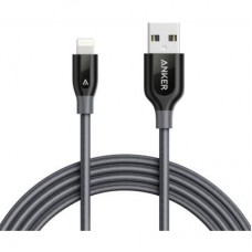 Дата кабель USB 2.0 AM to Lightning 1.8m V3 Powerline+ Space Gray Anker (A8122HA1) Дата кабель USB 2.0 AM to Lightning 1.8m V3 Powerline+ Space Gray Anker (A8122HA1)