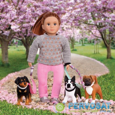 LORI Кукла (15 см) Розалинда с поводком для выгула собак