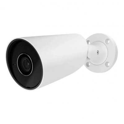 IP-Камера дротова Ajax BulletCam, 8мп, 4мм, Poe, True WDR, IP 65, ІЧ 35м, аудіо, кут огляду 75°до 85°, вулична, біла