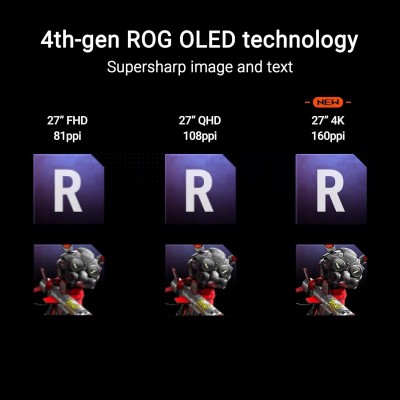 Монітор Asus 26.5" ROG Swift PG27UCDM 2xHDMI, DP, USB-C, 3xUSB, QD-OLED, 3840x2160, 240Hz, 0.03ms, DCI-P3 99%, FreeSync, Pivot, HDR400 Монітор Asus 26.5" ROG Swift PG27UCDM 2xHDMI, DP, USB-C, 3xUSB, QD-OLED, 3840x2160, 240Hz, 0.03ms, DCI-P3 99%, FreeSync, Pivot, HDR400