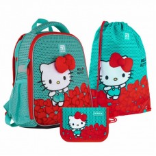 Рюкзак шкільний Kite Hello Kitty 555 Набір (SET_HK21-555S) Рюкзак шкільний Kite Hello Kitty 555 Набір (SET_HK21-555S)