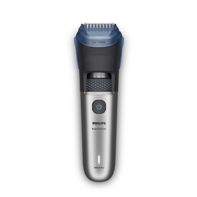 Тример Philips Series 7000, для бороди і вусів, акум., сталь, чорно-сріблястий