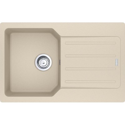 Мийка кухонна Franke City, фраграніт, прямокутник, з крилом, 780х500х190мм, чаша - 1, врізна, оборотна, UCG 611-78, бежевий