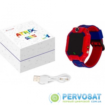 Смарт-часы ATRIX iQ2500 IPS Cam Flash Red Детские телефон-часы с трекером (iQ2500 Red)